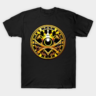 Mystical Illumination: All-Seeing Eye within Cosmic Sphere T-Shirt